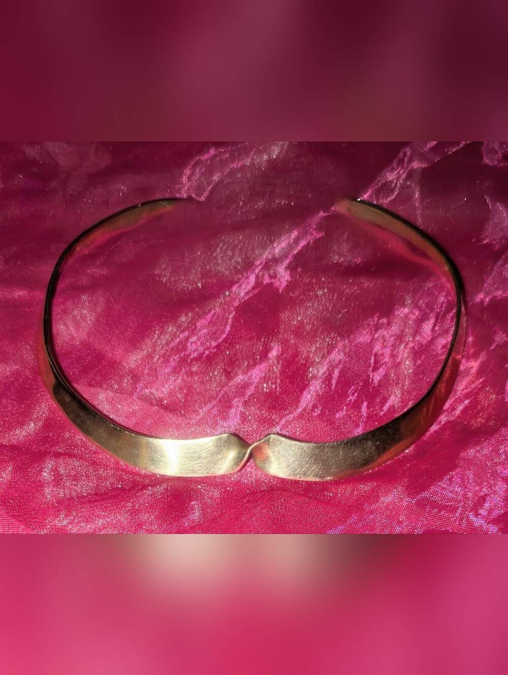 ✨ Vintage Artisan Brass Split-Front Torque Collar Neck Cuff Choker Necklace ✨